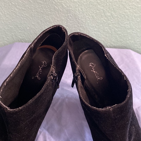 Qupid black peep toe ankle boots - Picture 6 of 6